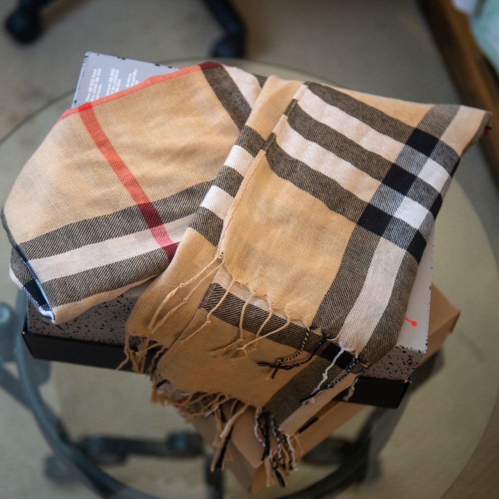 Brand print scarf